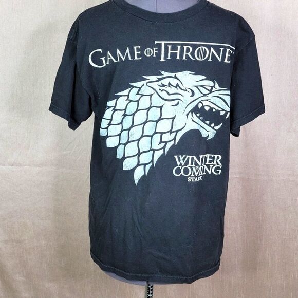 HBO GAME OF THRONES  Men's‎ Black and Silver Shirt Medium - Picture 1 of 6